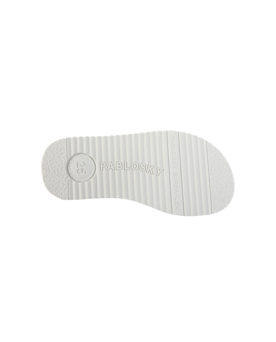 Sandalias abiertas de niña barefoot con cierre adherente - Pablosky - Blanco / Rosa Blanco / Rosa-4