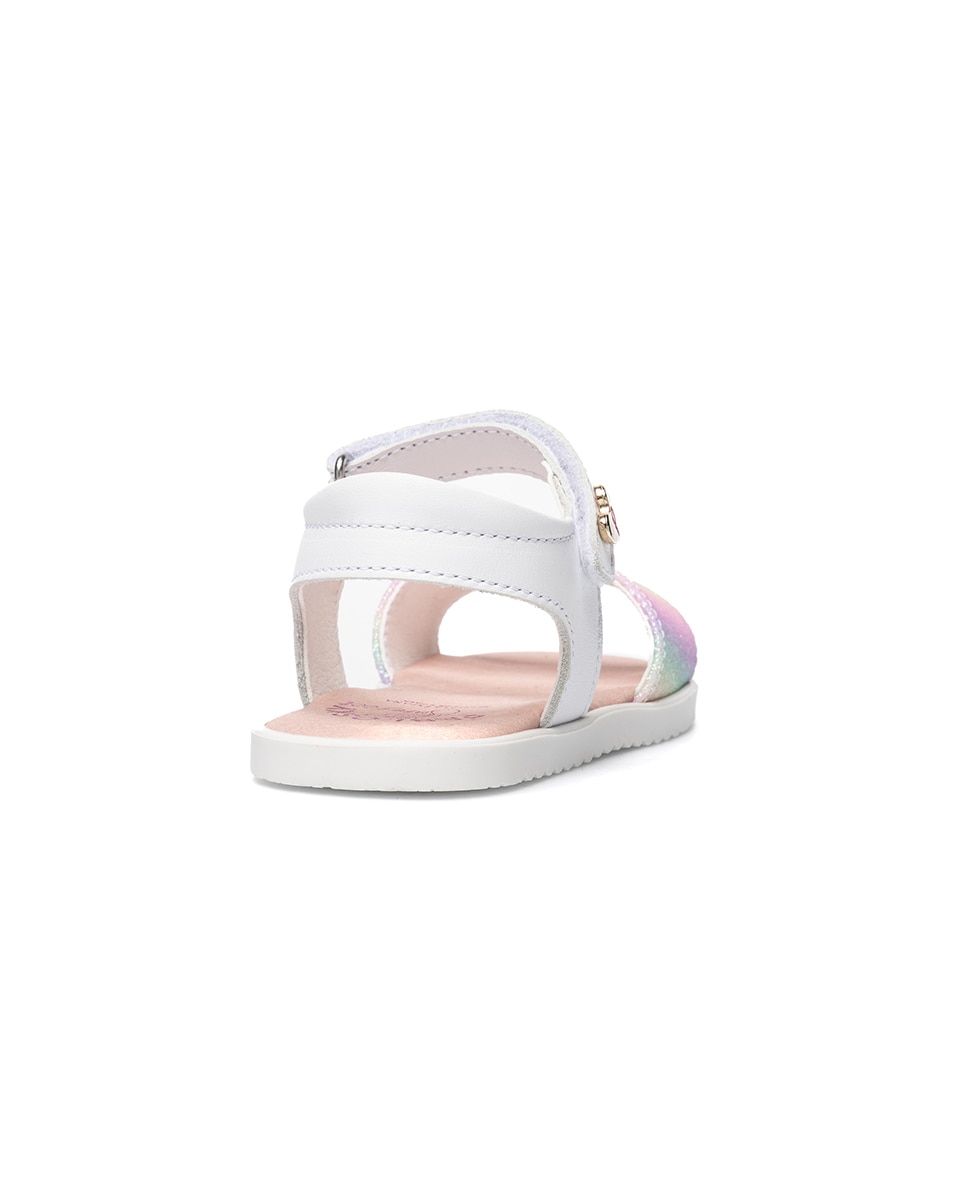 Sandalias abiertas de niña barefoot con cierre adherente - Pablosky - Blanco / Rosa Blanco / Rosa-6