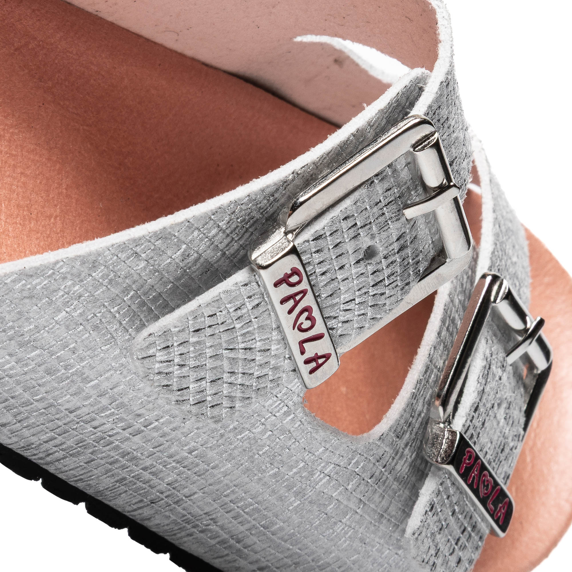 Sandalias abiertas de niña - Pablosky - Plata Plata-2
