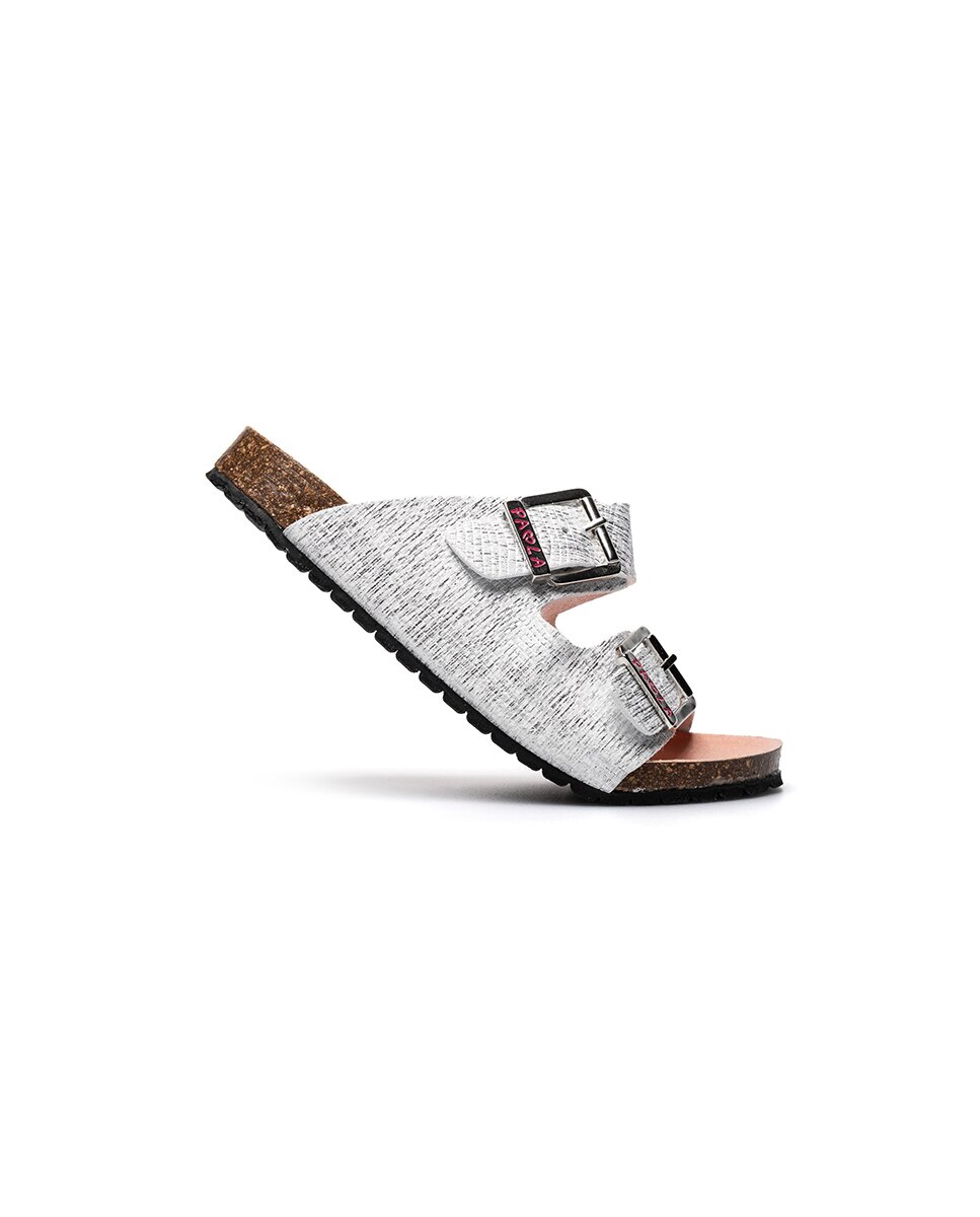 Sandalias abiertas de niña - Pablosky - Plata Plata-6