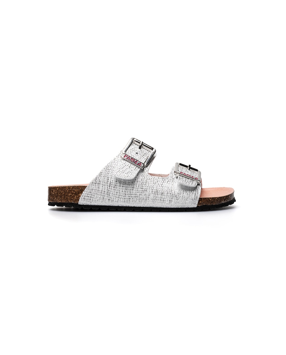 Sandalias abiertas de niña - Pablosky - Plata Plata-7