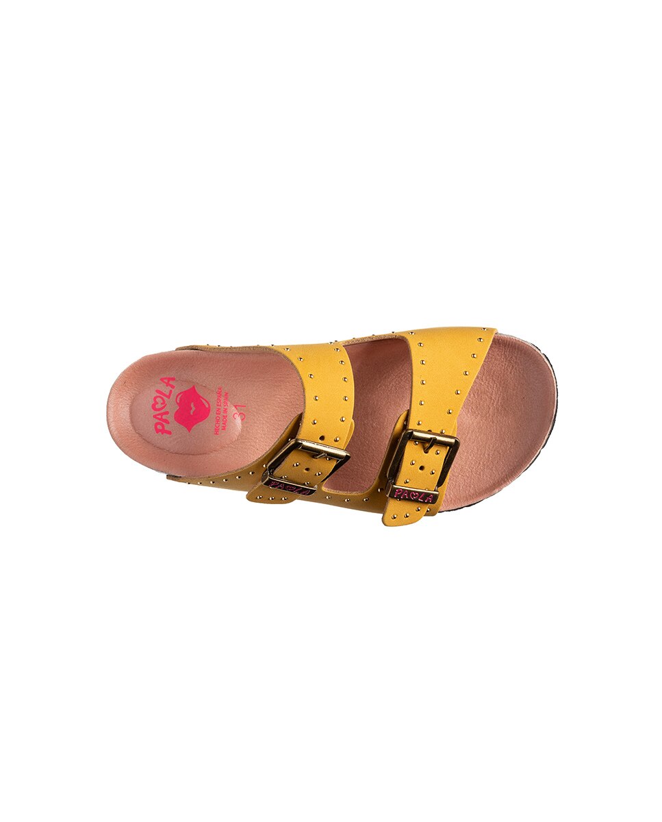 Sandalias abiertas de niña - Pablosky - Amarillo Amarillo-3