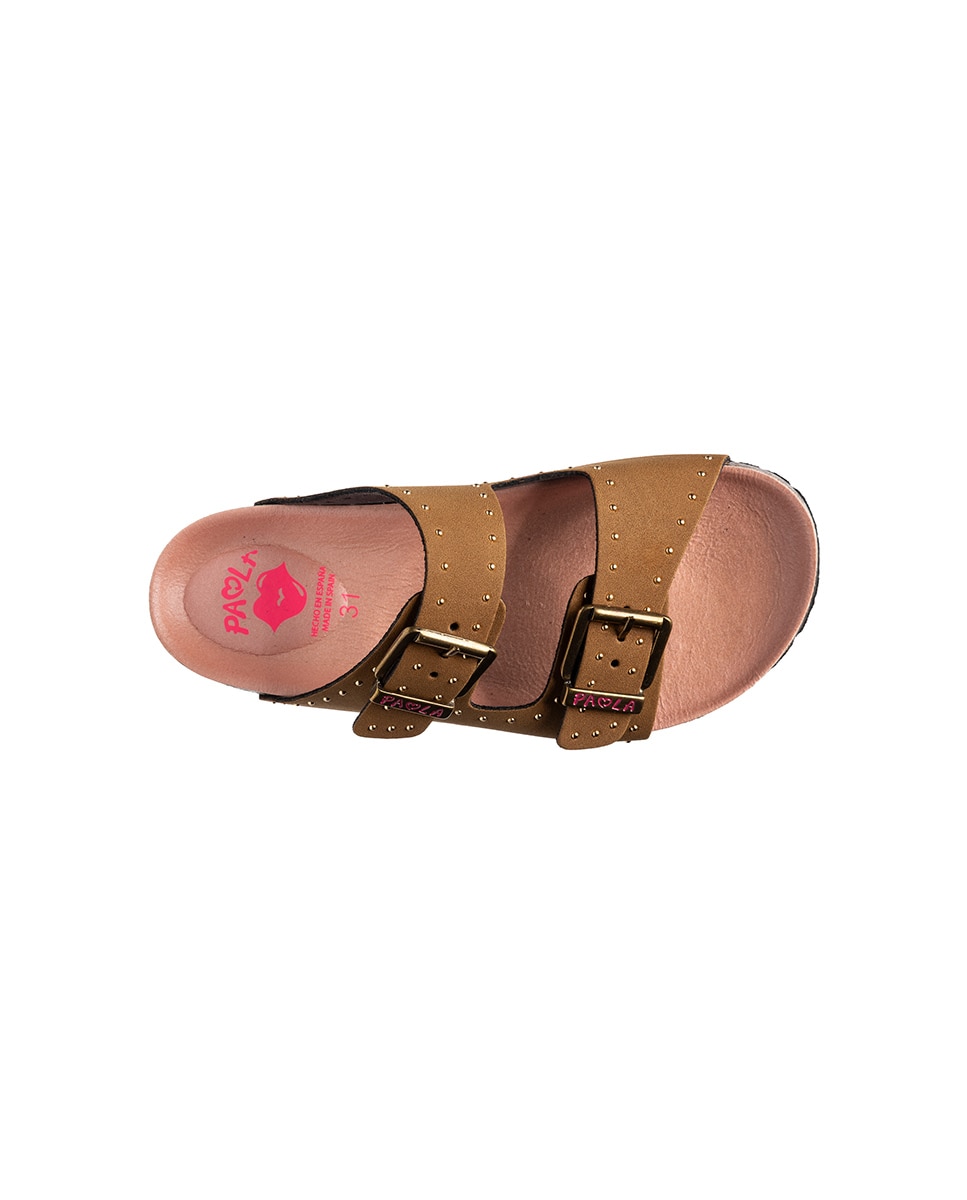 Sandalias abiertas de niña - Pablosky - Marrón Marrón-3