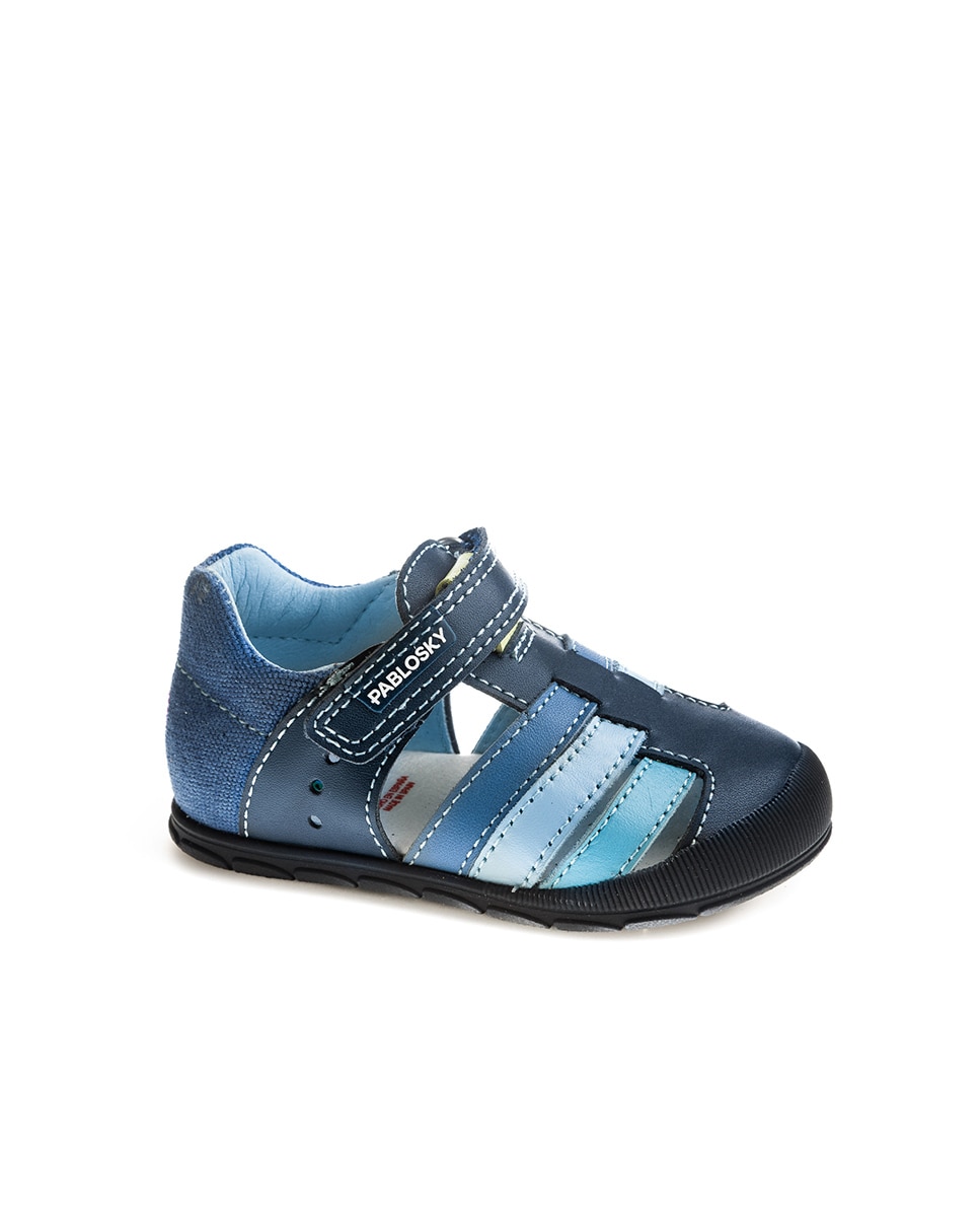 Imagen 1 de Sandalias de bebé barefoot con cierre adherente - Pablosky - Azul marino Azul marino