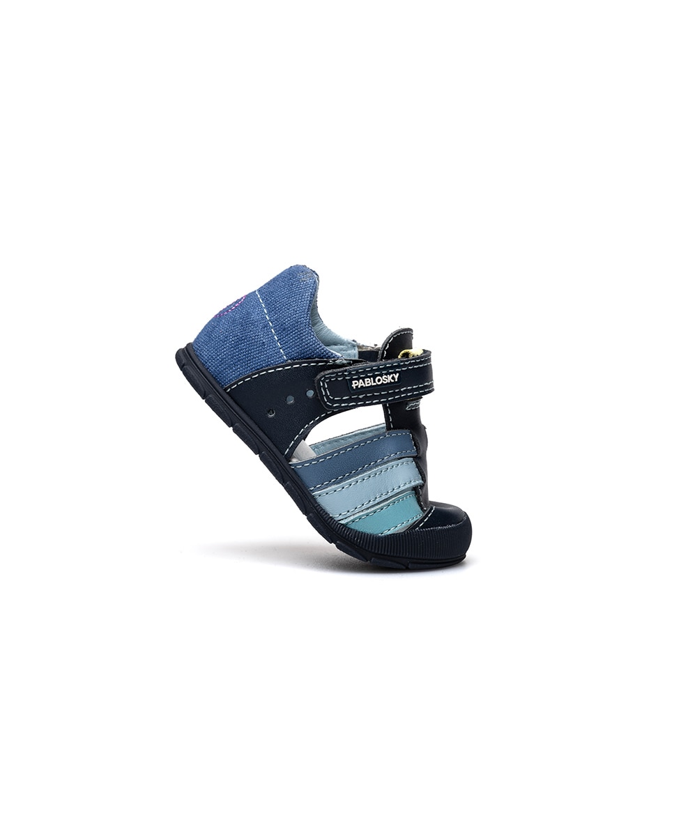 Imagen 7 de Sandalias de bebé barefoot con cierre adherente - Pablosky - Azul marino Azul marino