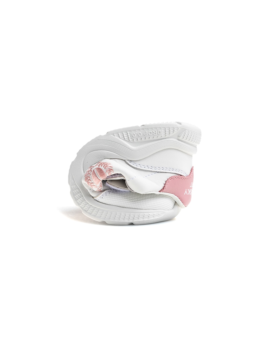 Zapatillas de niño de piel con cierre adherente deportivos para el cole - Pablosky - Blanco / Rosa Blanco / Rosa-2