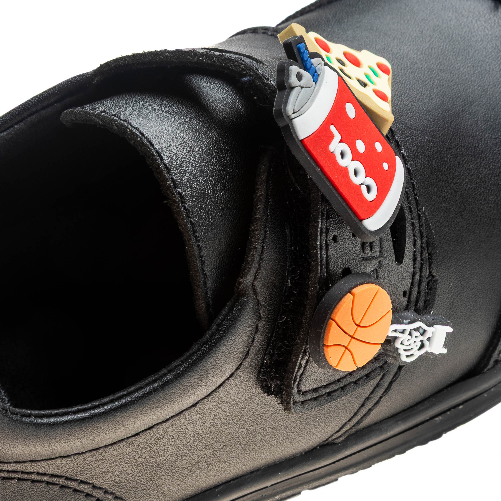 Mocasines de niño de piel con cierre adherente para uniforme escolar - Pablosky - Negro Negro-3