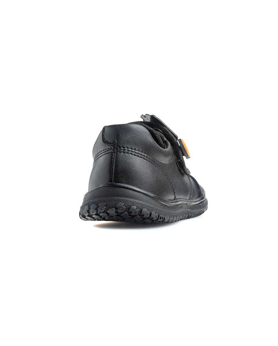 Mocasines de niño de piel con cierre adherente para uniforme escolar - Pablosky - Negro Negro-7