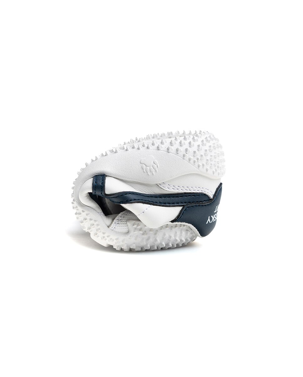 Zapatillas de niño de piel con cierre adherente deportivos para el cole - Pablosky - Blanco / Azul Blanco / Azul-2