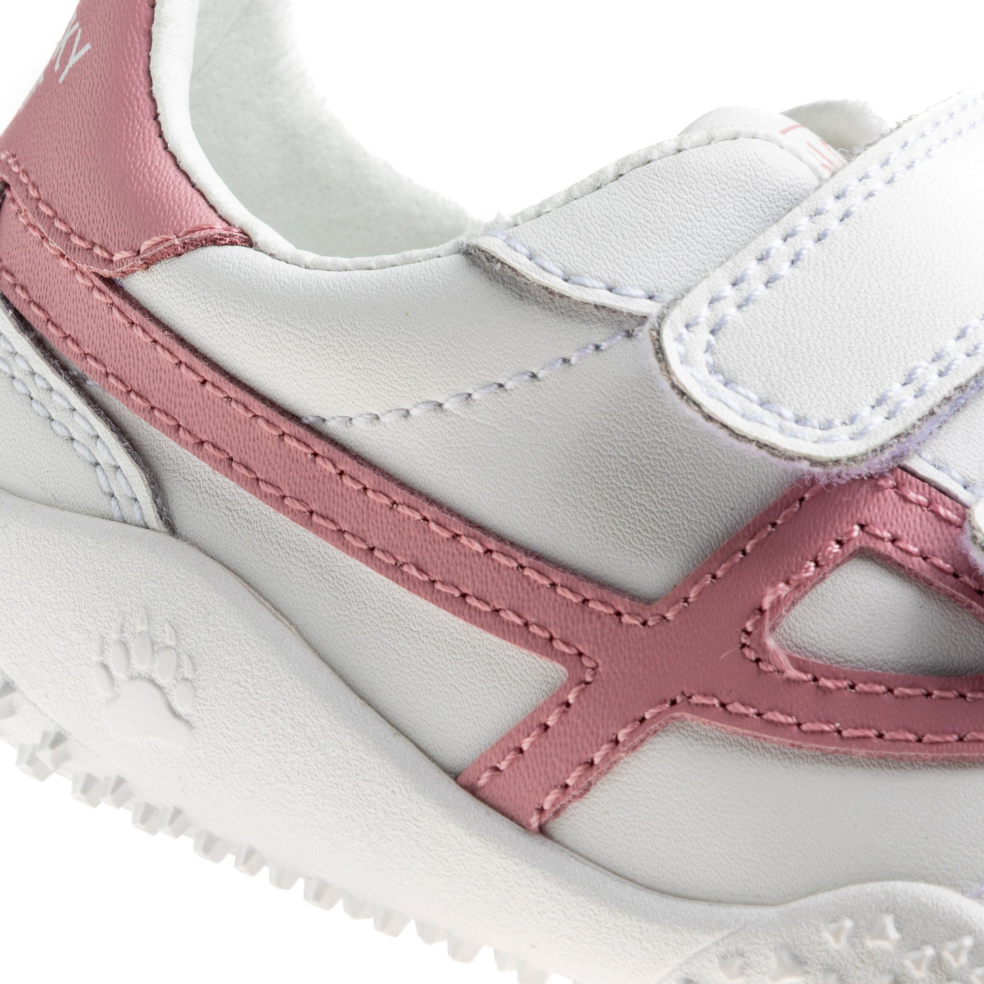 Zapatillas de niño de piel con cierre adherente deportivos para el cole - Pablosky - Blanco / Rosa Blanco / Rosa-3