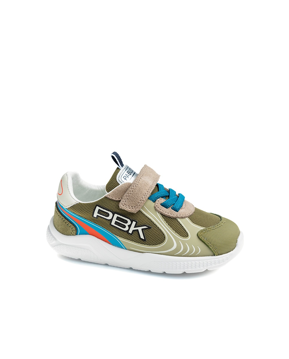Imagen 0 de Zapatillas deportivas de niños pablosky barefoot de piel con cierre adherente Verde