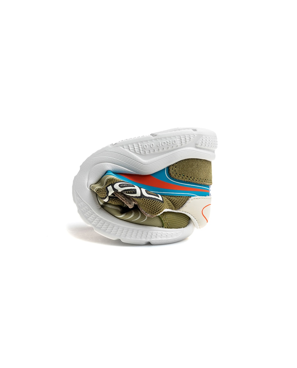 Zapatillas deportivas de niños pablosky barefoot de piel con cierre adherente - Verde Verde-2