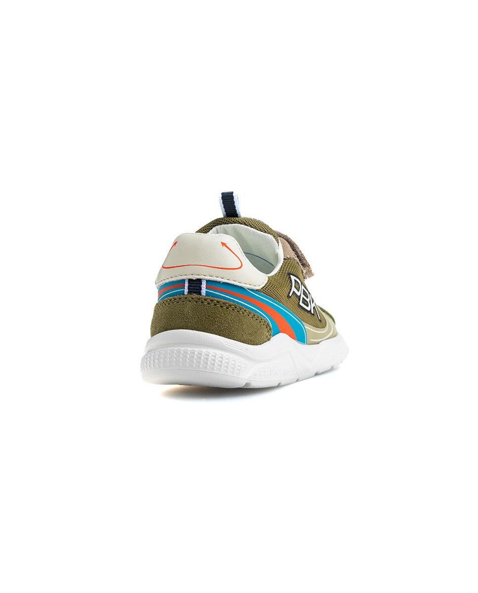 Zapatillas deportivas de niños pablosky barefoot de piel con cierre adherente - Verde Verde-7
