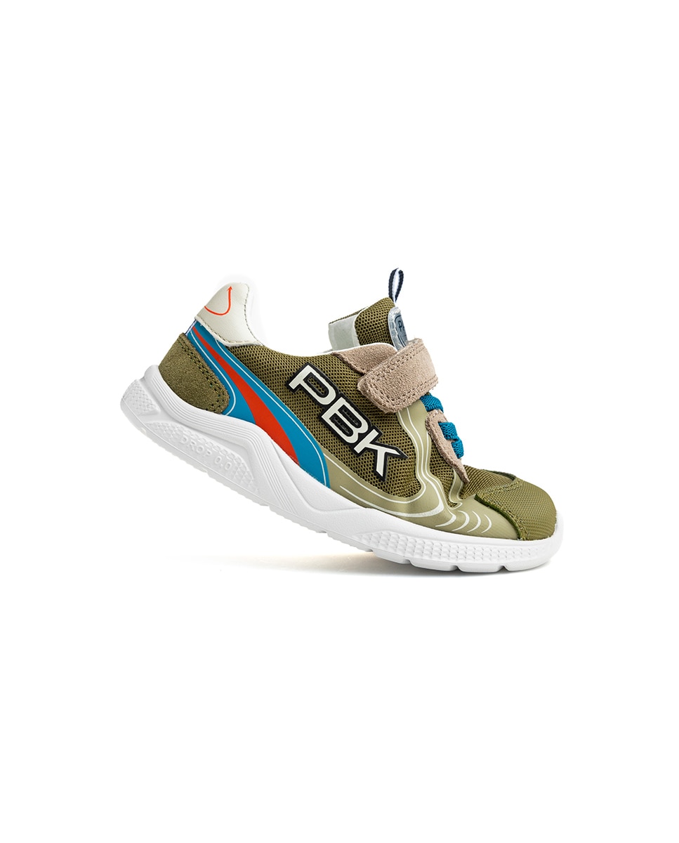 Zapatillas deportivas de niños pablosky barefoot de piel con cierre adherente - Verde Verde-8