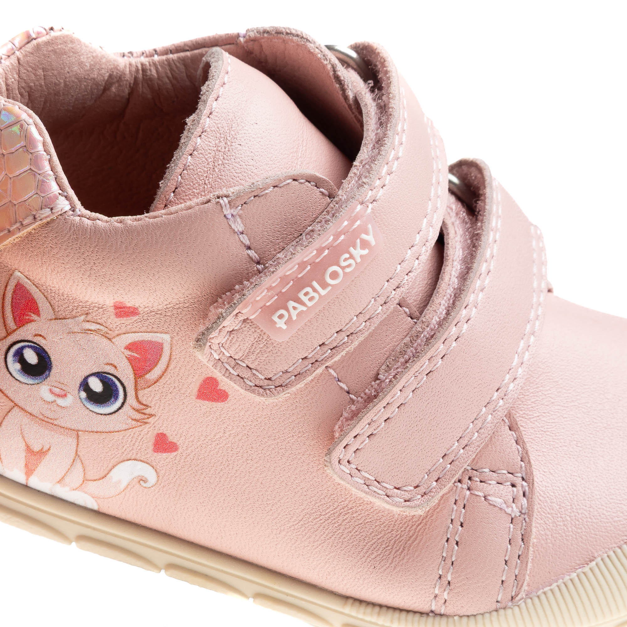 Botas de bebé niña Pablosky barefoot de piel con cierre adherente - Rosa Rosa-3