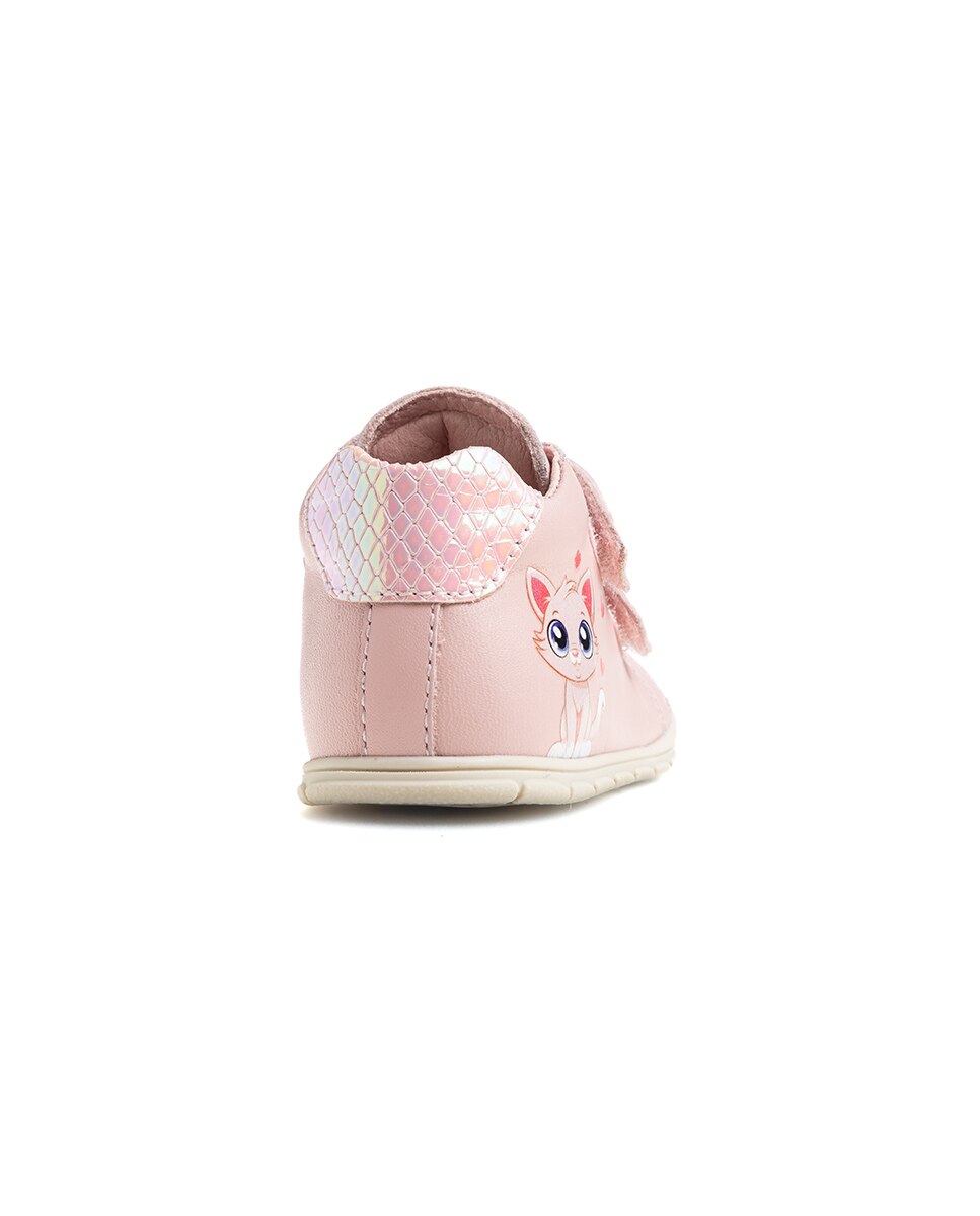Botas de bebé niña Pablosky barefoot de piel con cierre adherente - Rosa Rosa-7