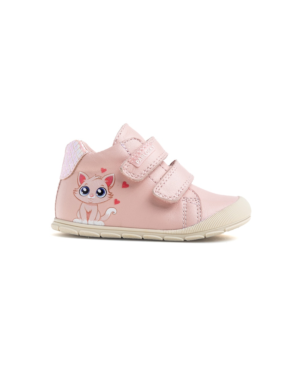 Botas de bebé niña Pablosky barefoot de piel con cierre adherente - Rosa Rosa-9