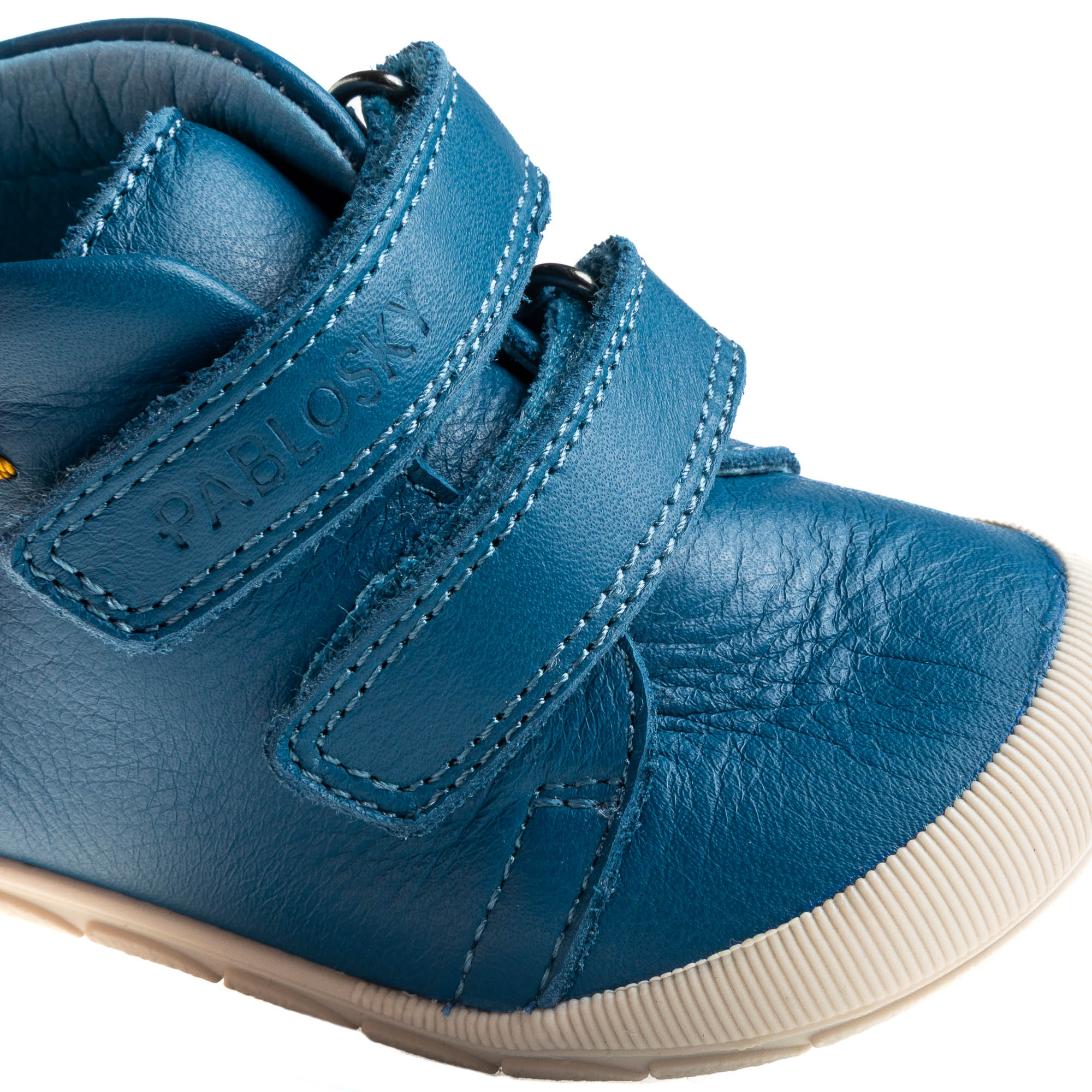 Botas de bebé niño pablosky barefoot de piel con cierre adherente - Azul Azul-3
