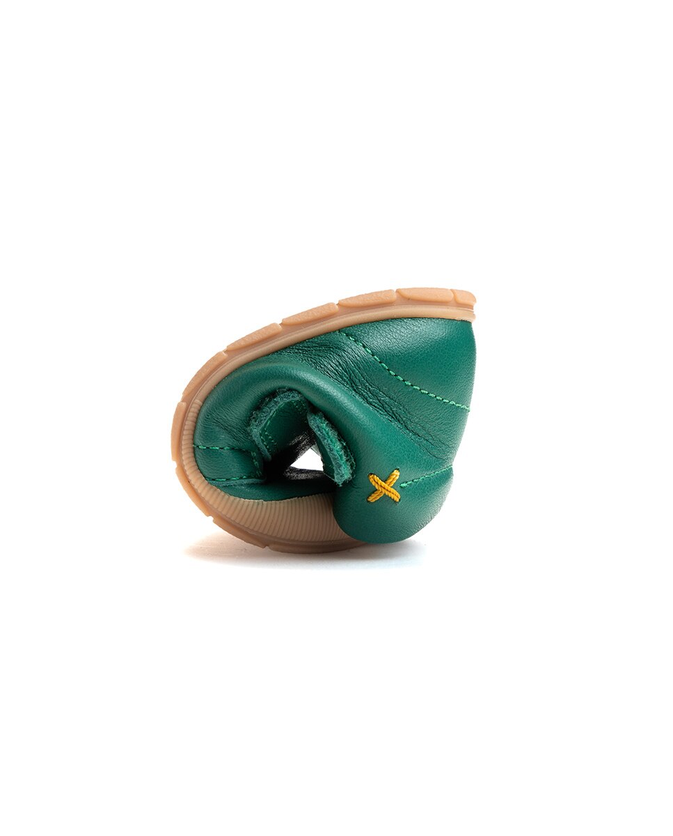 Botas de bebé niño pablosky barefoot de piel con cierre adherente - Verde Verde-2