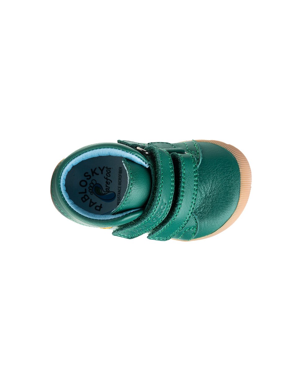 Botas de bebé niño pablosky barefoot de piel con cierre adherente - Verde Verde-6
