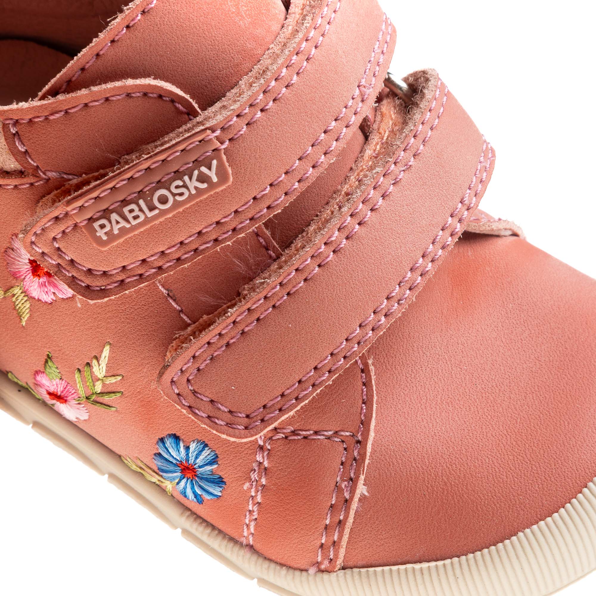 Botas de bebé niña Pablosky barefoot con cierre adherente - Rosa Rosa-3