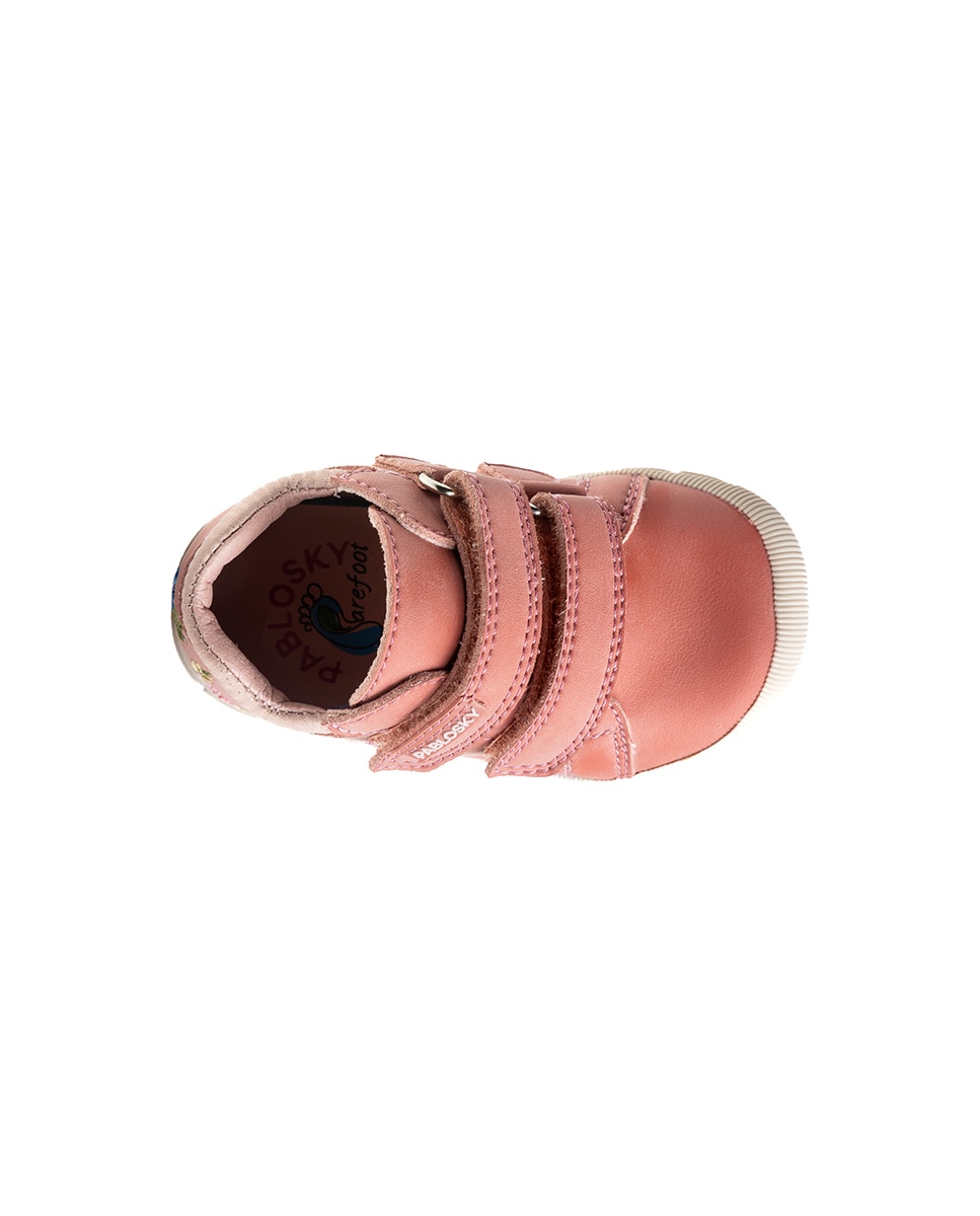 Botas de bebé niña Pablosky barefoot con cierre adherente - Rosa Rosa-6