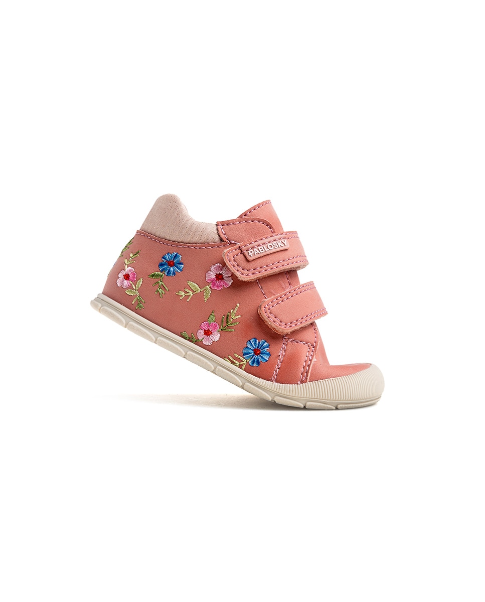 Botas de bebé niña Pablosky barefoot con cierre adherente - Rosa Rosa-8