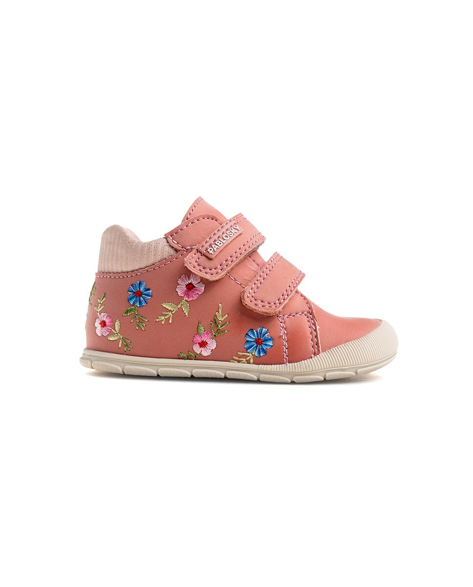 Botas de bebé niña Pablosky barefoot con cierre adherente - Rosa Rosa-9