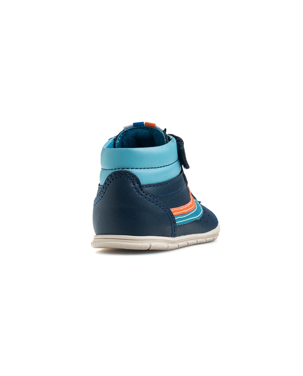 Botas de bebés pablosky barefoot de piel con cierre adherente - Azul Azul-7
