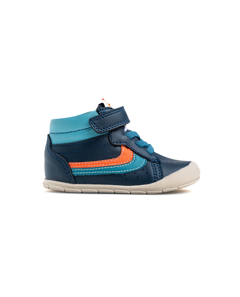 Botas de bebés pablosky barefoot de piel con cierre adherente - Azul Azul-9