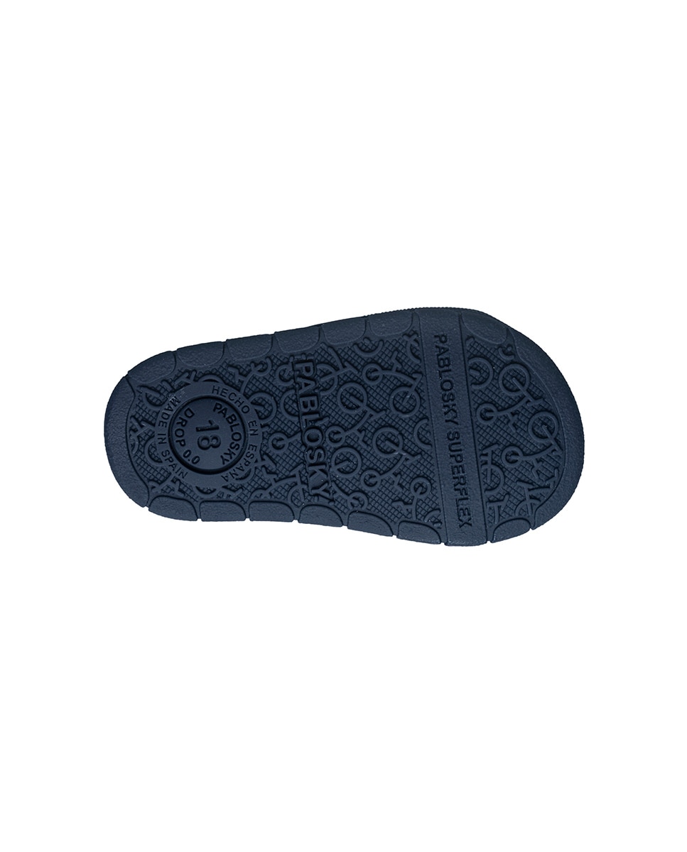 Botas de bebé niña Pablosky barefoot de piel con cierre adherente - Azul Azul-4