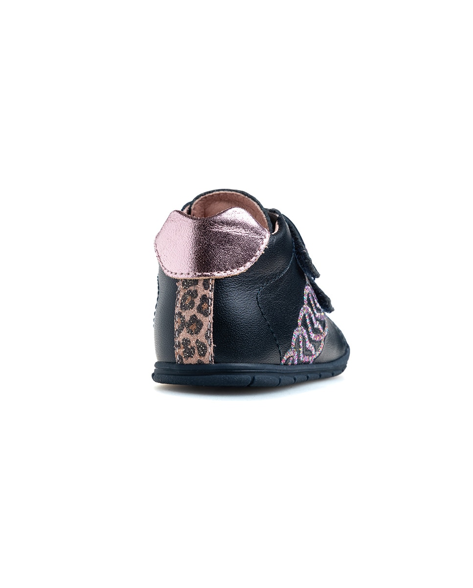 Botas de bebé niña Pablosky barefoot de piel con cierre adherente - Azul Azul-7