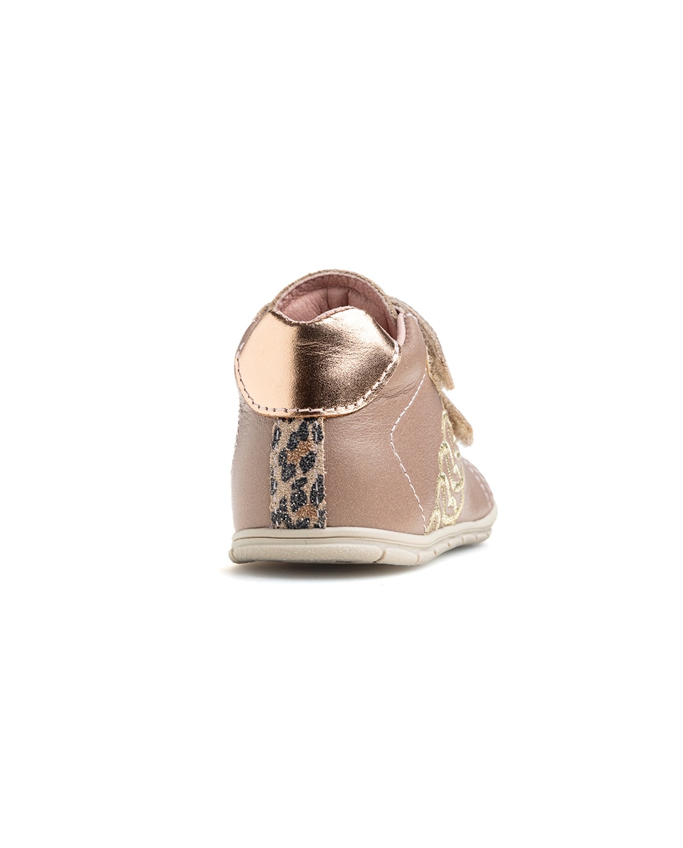 Botas de bebé niña Pablosky barefoot de piel con cierre adherente - Champagne Champagne-7