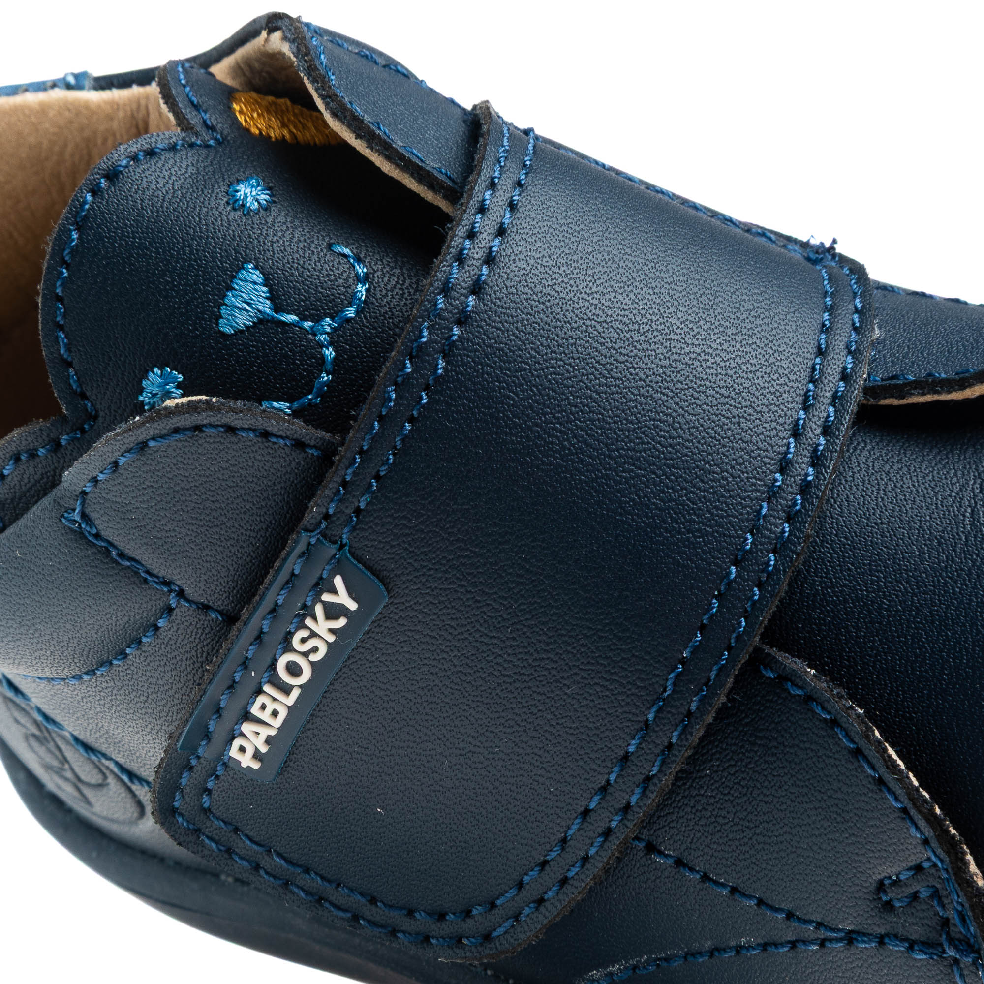 Botas de bebés Pablosky barefoot de piel con cierre adherente - Azul Azul-3