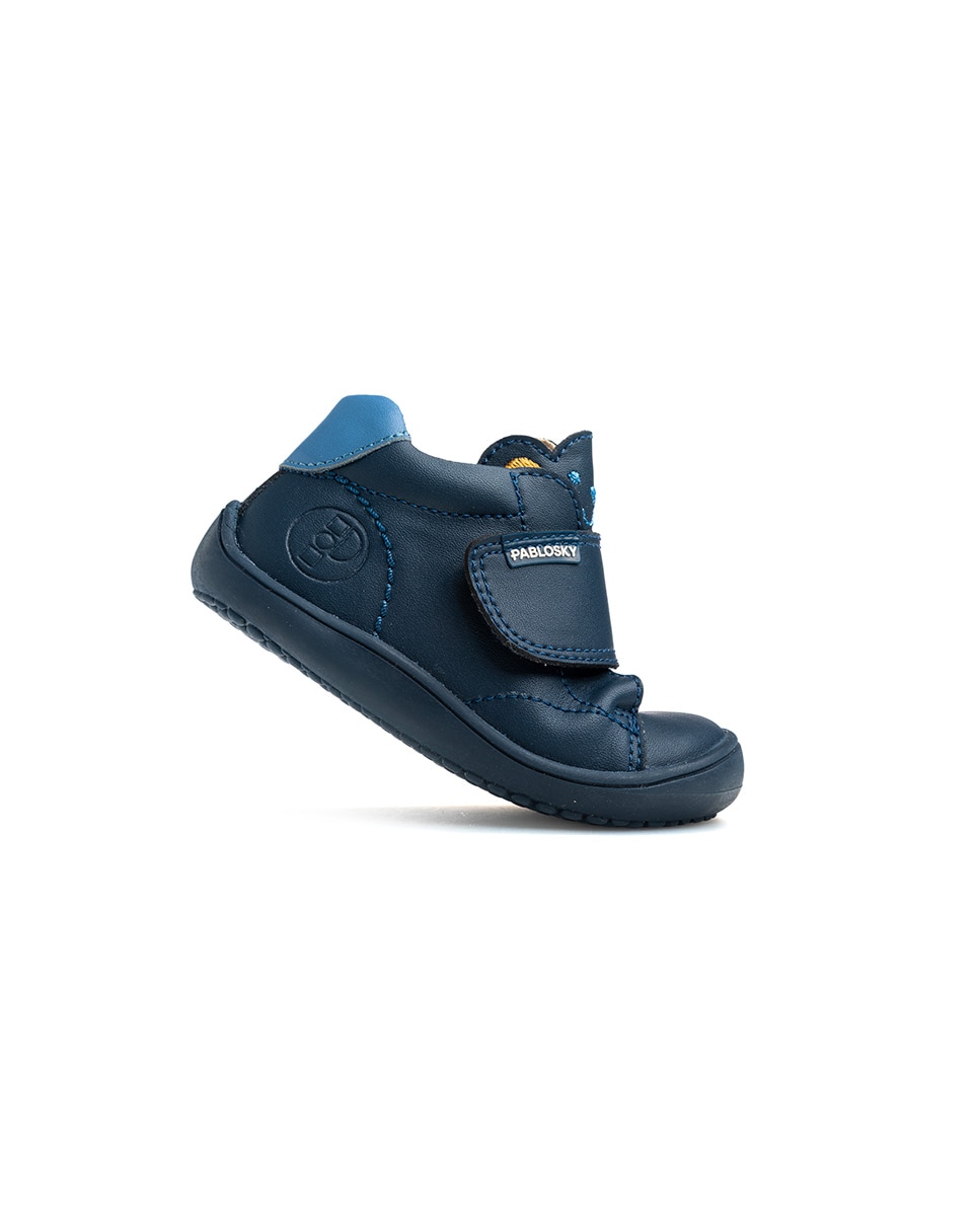 Botas de bebés Pablosky barefoot de piel con cierre adherente - Azul Azul-8
