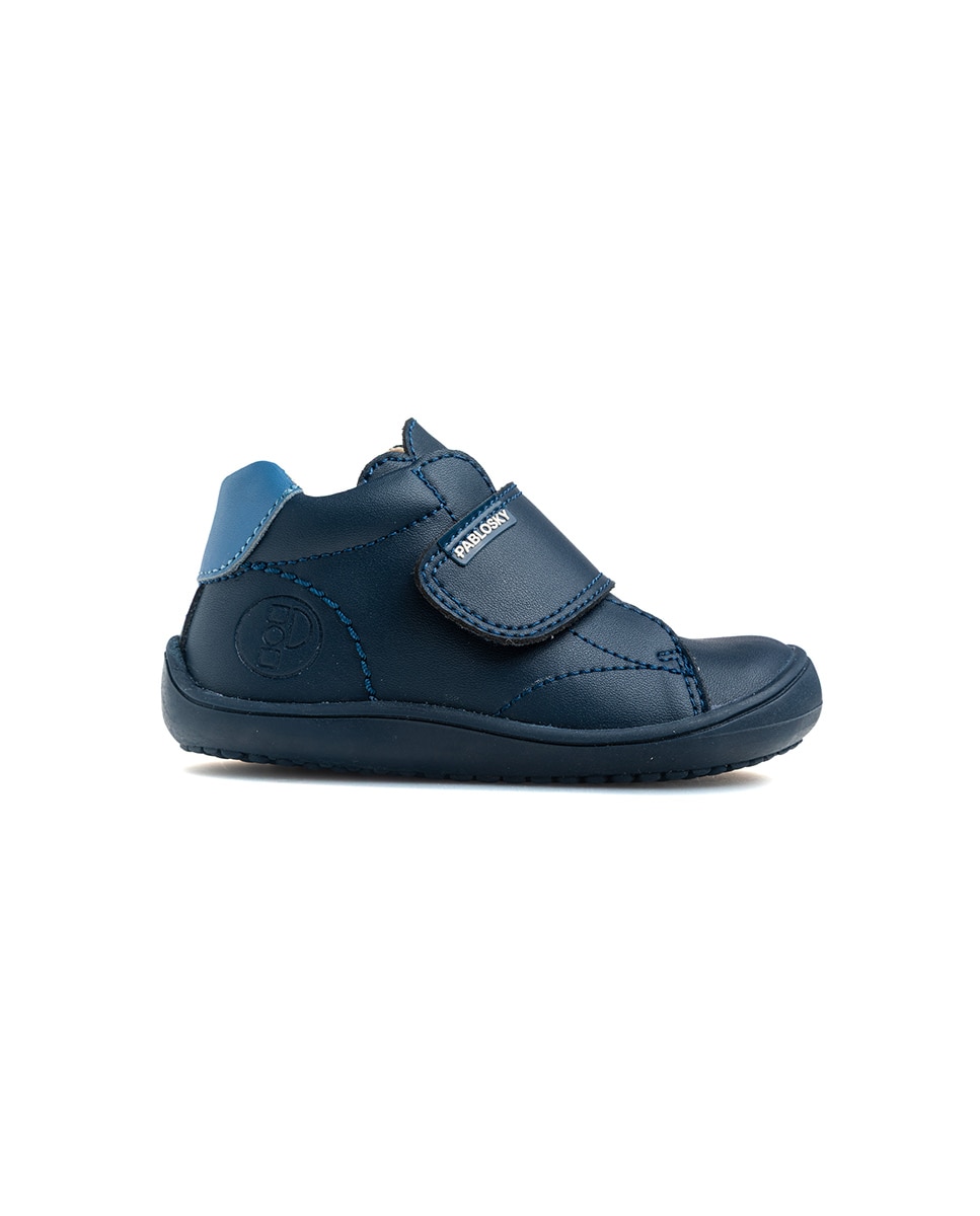 Botas de bebés Pablosky barefoot de piel con cierre adherente - Azul Azul-9
