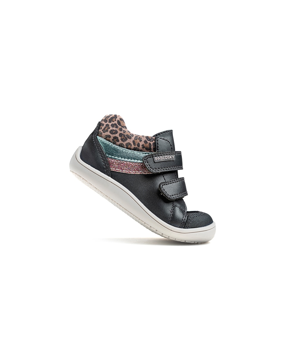 Botas de bebé niña Pablosky barefoot con cierre adherente - Gris Gris-8