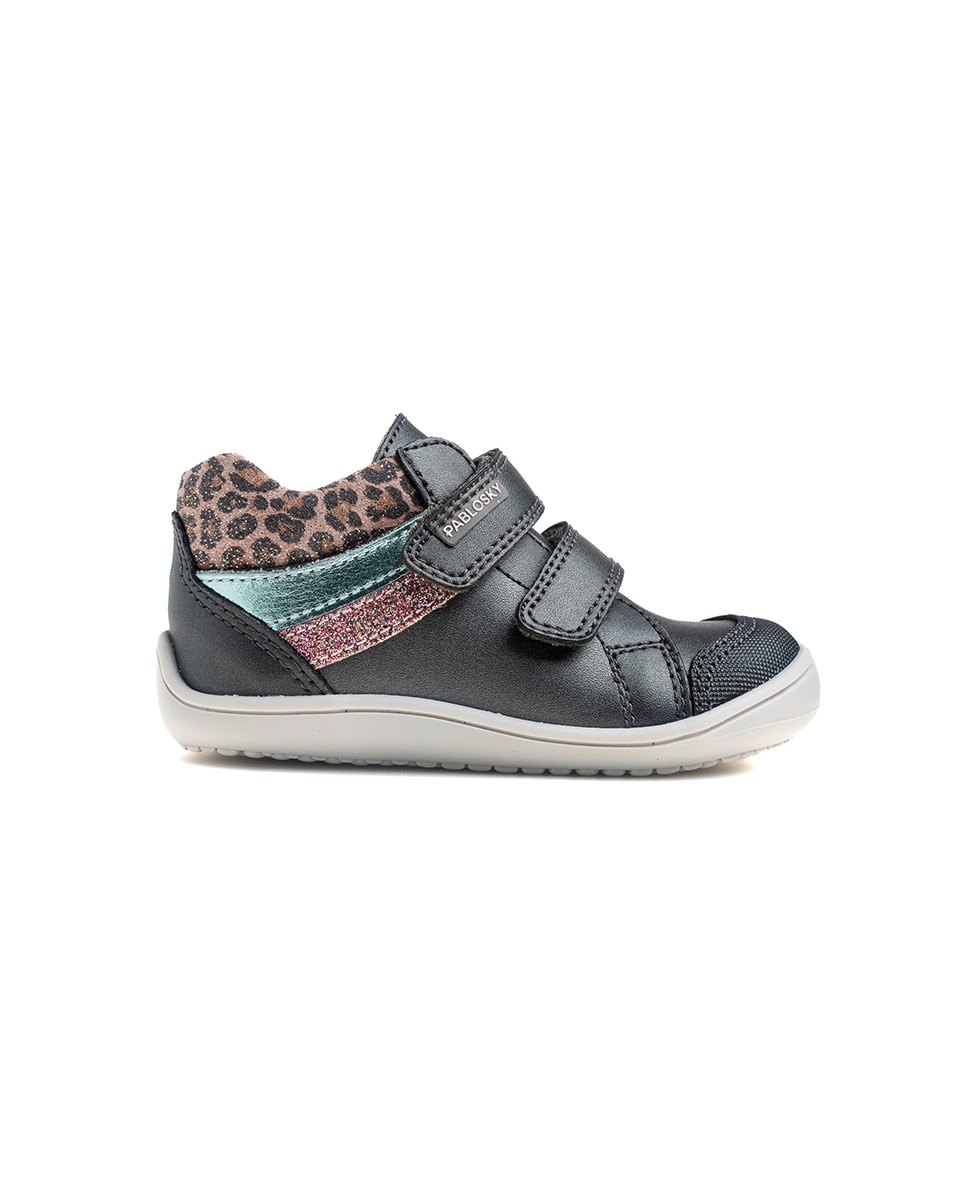 Botas de bebé niña Pablosky barefoot con cierre adherente - Gris Gris-9
