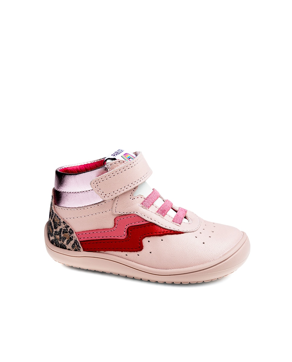 Imagen 1 de Botas de bebés Pablosky barefoot de piel con cierre adherente - Rosa Rosa