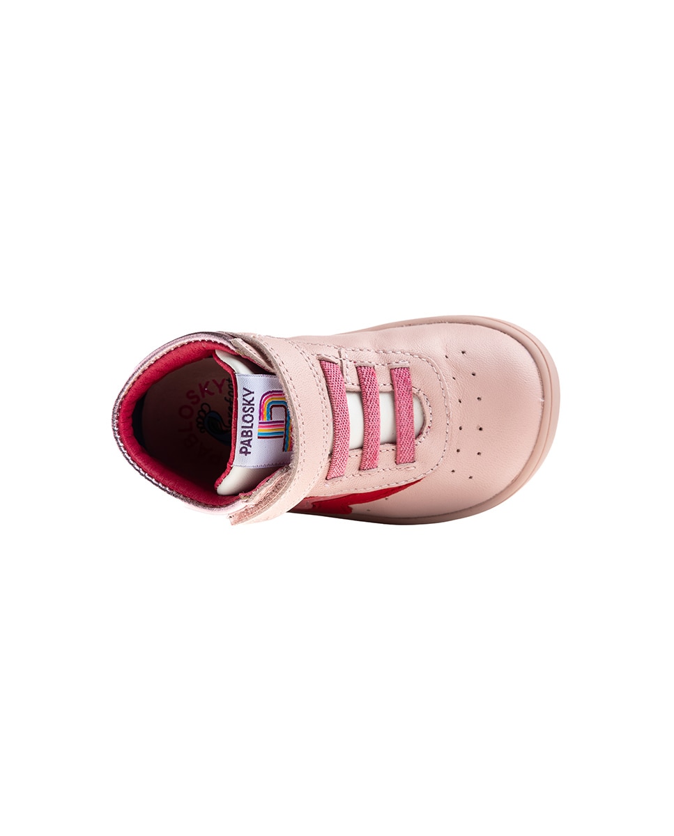 Imagen 6 de Botas de bebés Pablosky barefoot de piel con cierre adherente - Rosa Rosa
