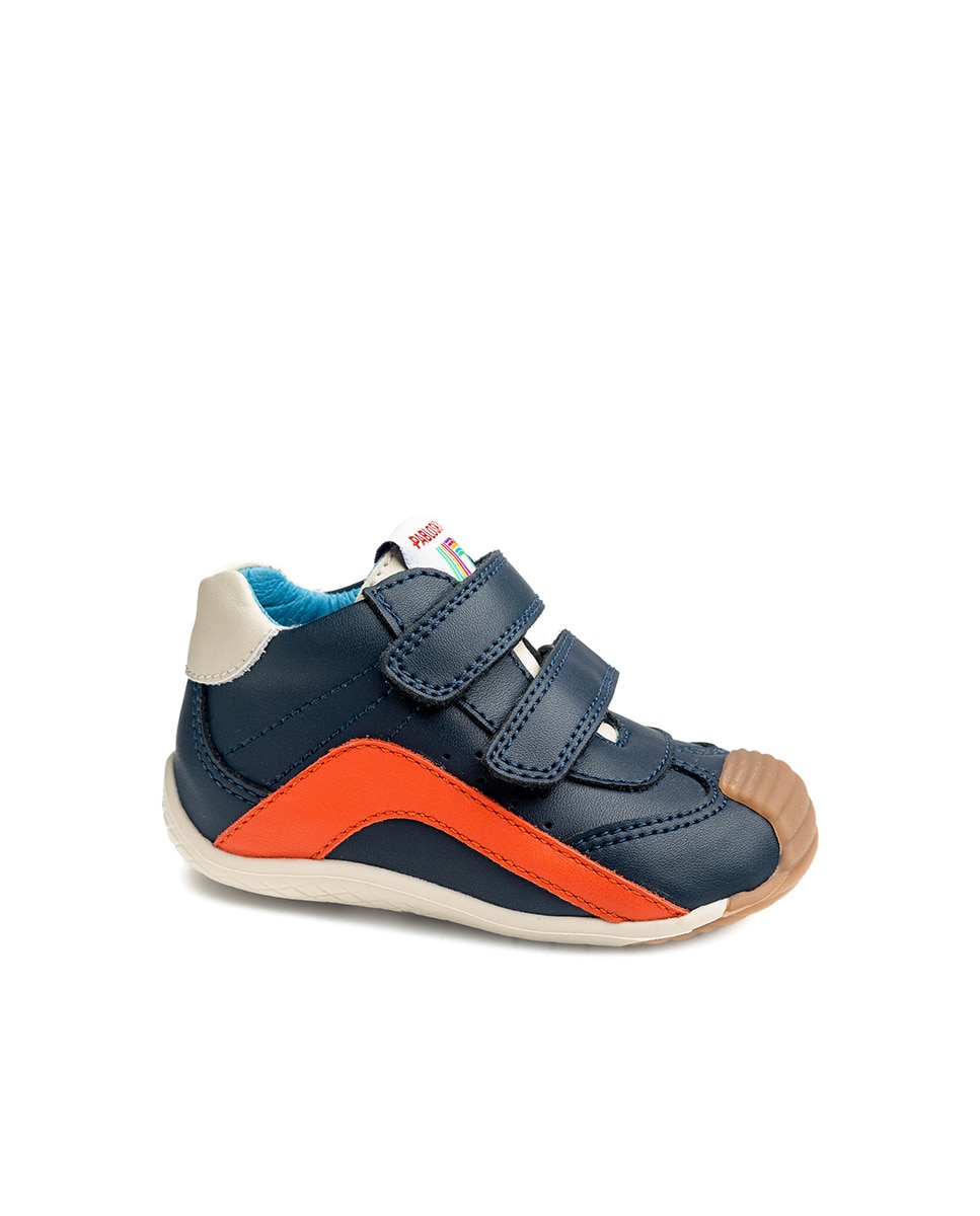 Botas de bebés Pablosky barefoot de piel con cierre adherente - Azul Azul-1