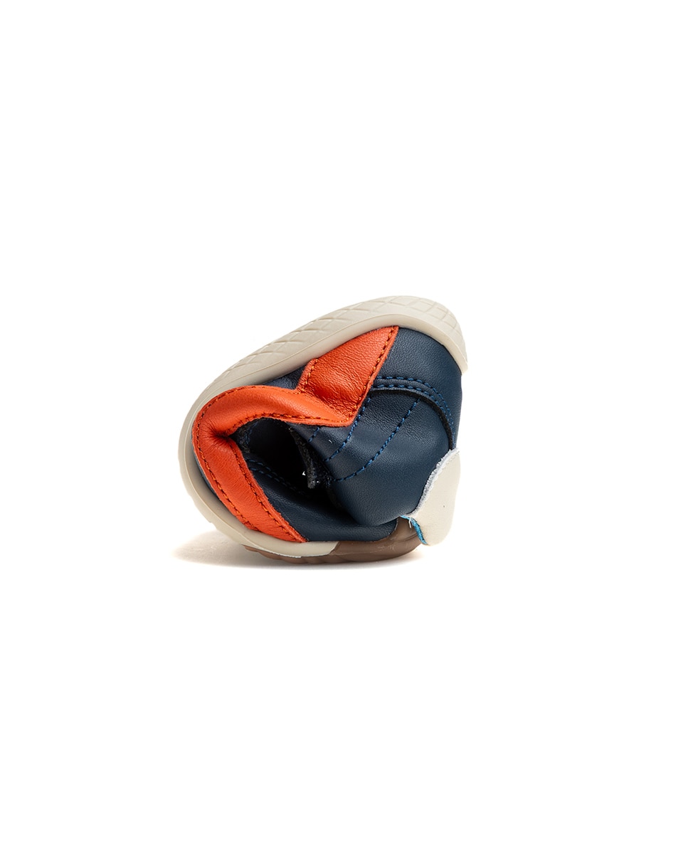 Botas de bebés Pablosky barefoot de piel con cierre adherente - Azul Azul-2