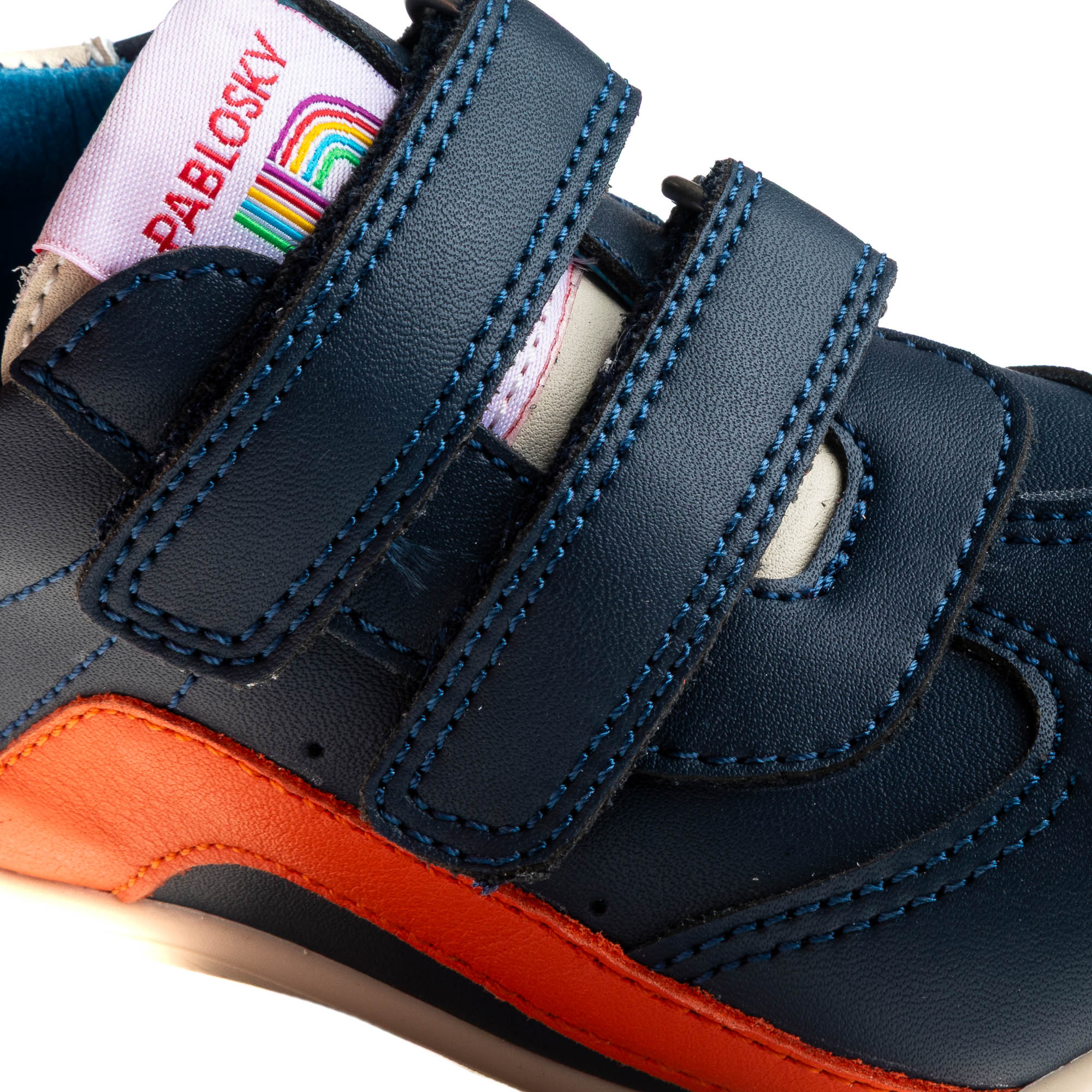 Botas de bebés Pablosky barefoot de piel con cierre adherente - Azul Azul-3