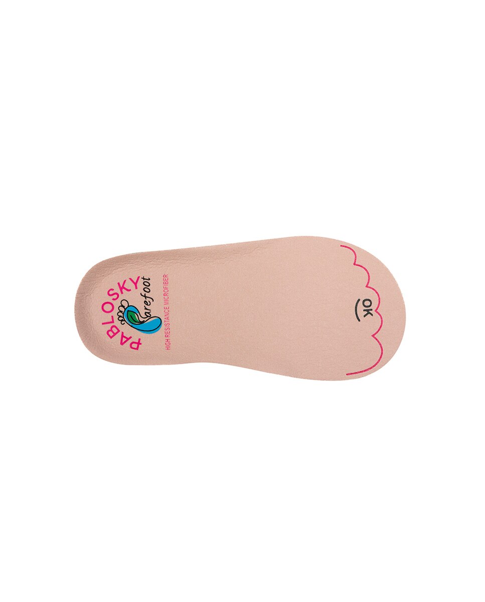 Botas de bebés Pablosky barefoot de piel con cierre adherente - Rosa Rosa-5