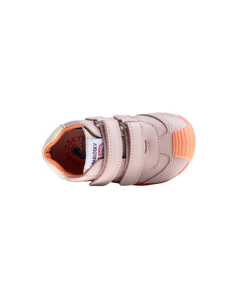 Botas de bebés Pablosky barefoot de piel con cierre adherente - Rosa Rosa-6