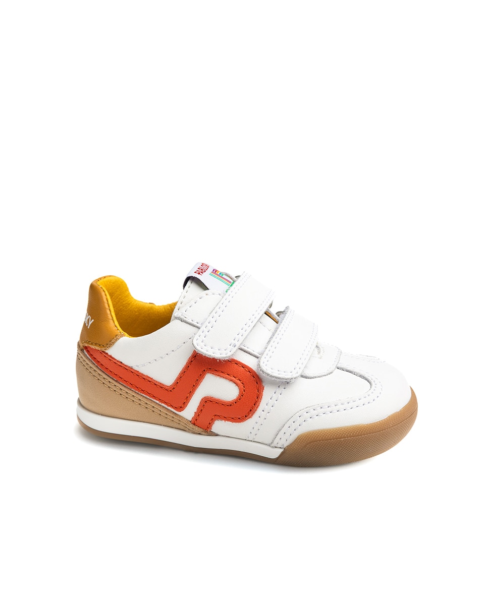 Imagen 1 de Zapatos bebés Barefoot - Pablosky - Blanco / Naranja Blanco / Naranja