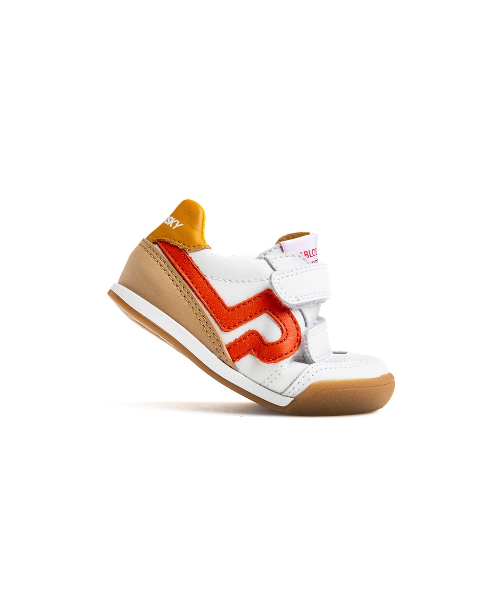 Imagen 8 de Zapatos bebés Barefoot - Pablosky - Blanco / Naranja Blanco / Naranja