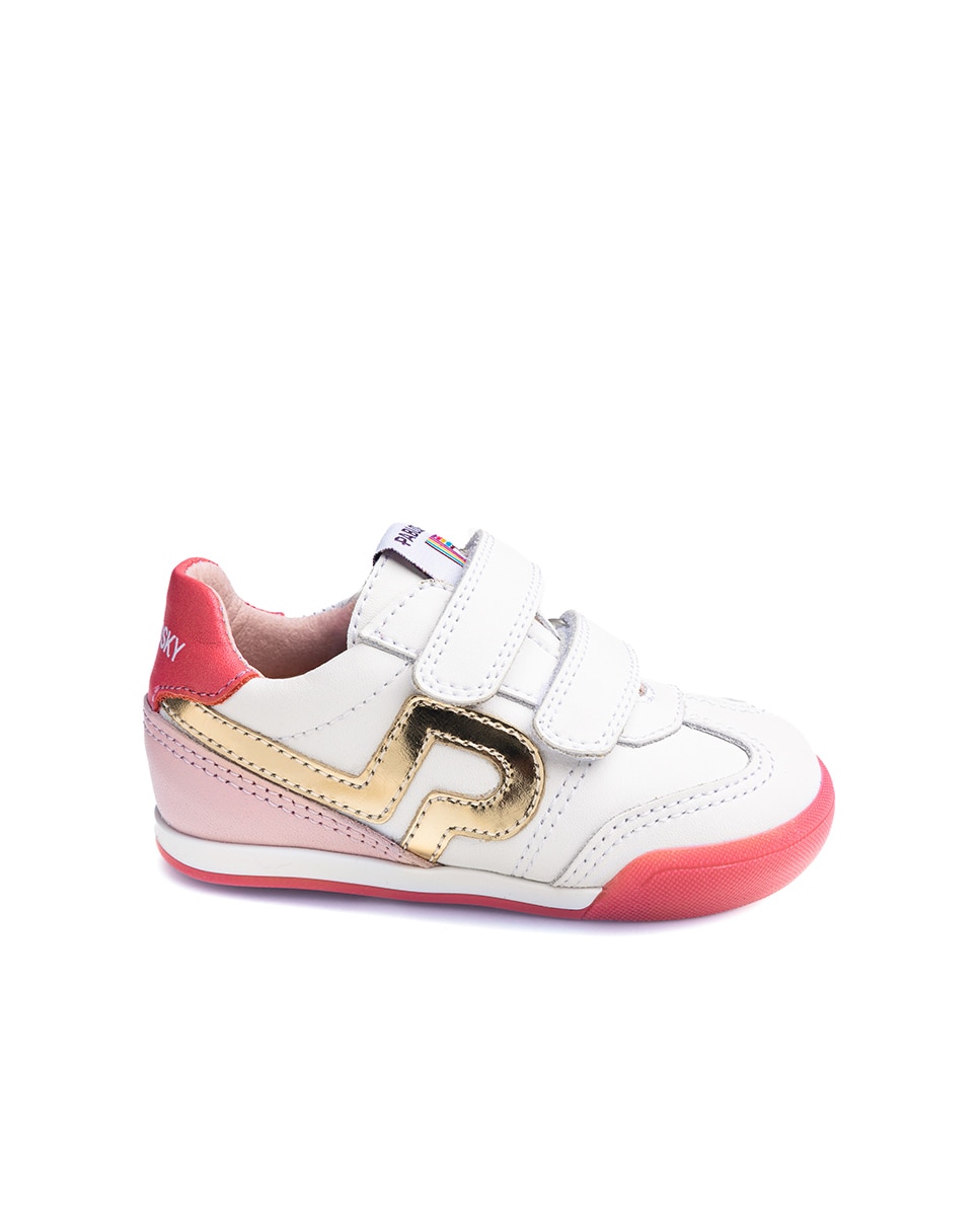 Imagen 1 de Zapatos bebés Barefoot - Pablosky - Blanco / Fucsia Blanco / Fucsia