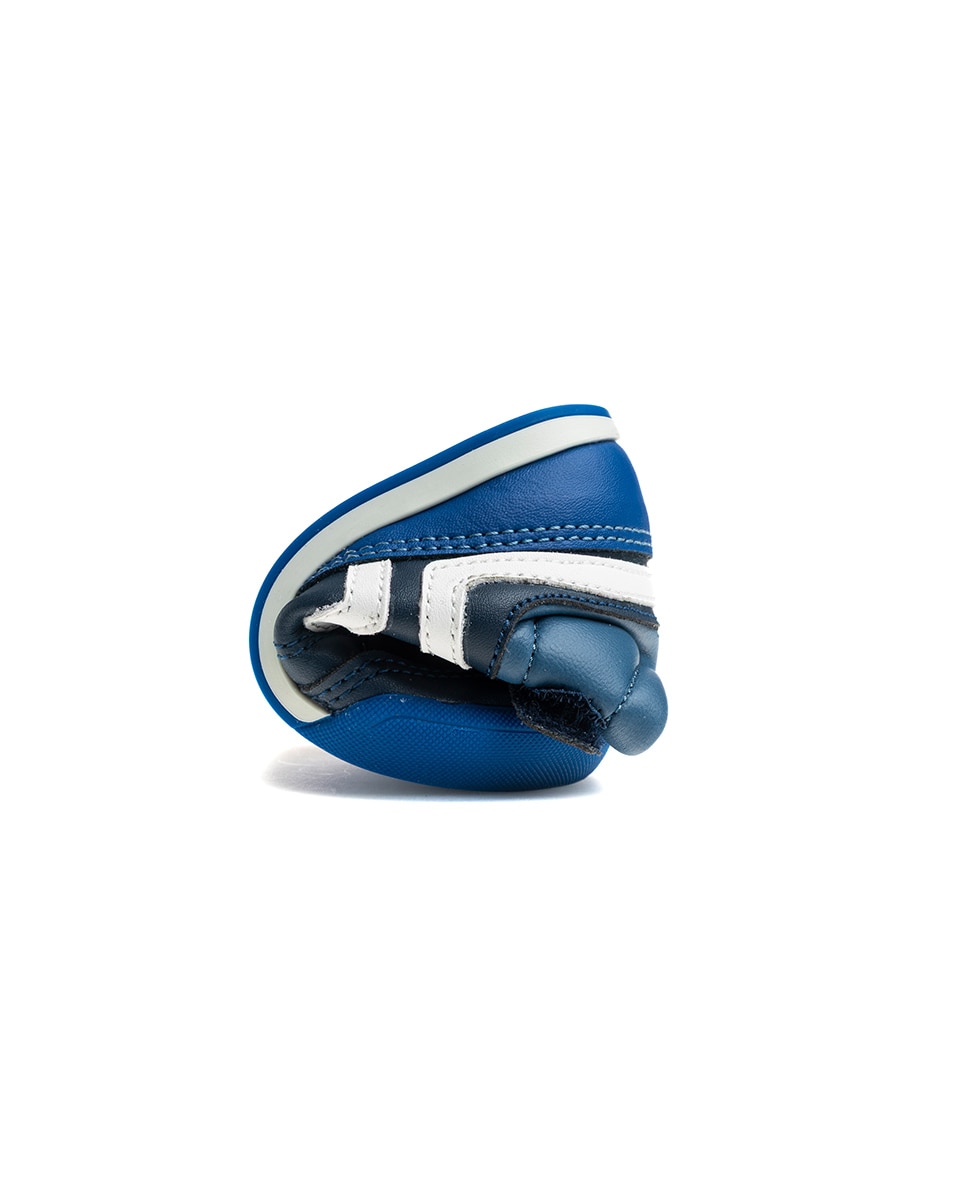 Zapatillas deportivas de bebés Pablosky barefoot de piel con cierre adherente - Azul marino Azul marino-2