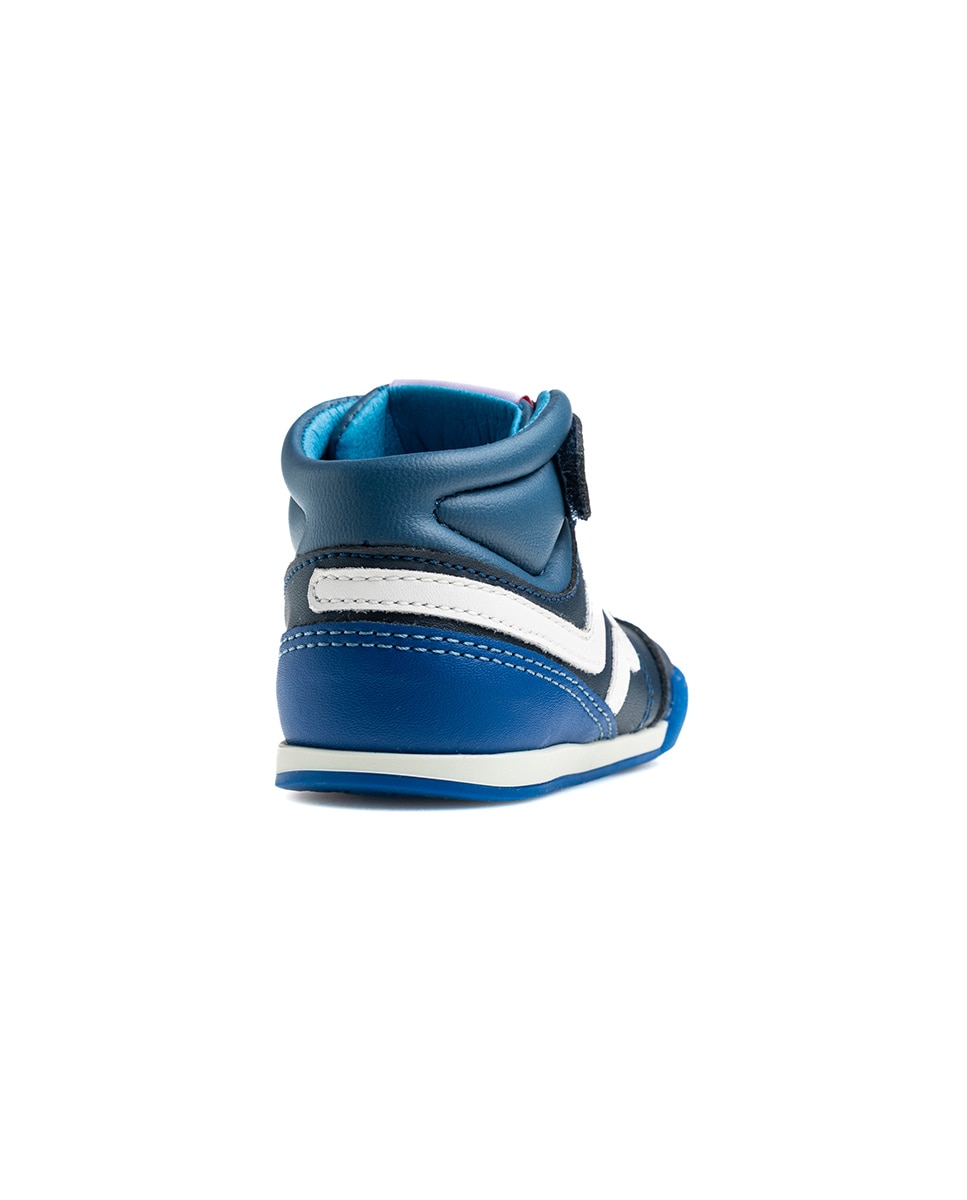 Zapatillas deportivas de bebés Pablosky barefoot de piel con cierre adherente - Azul marino Azul marino-7